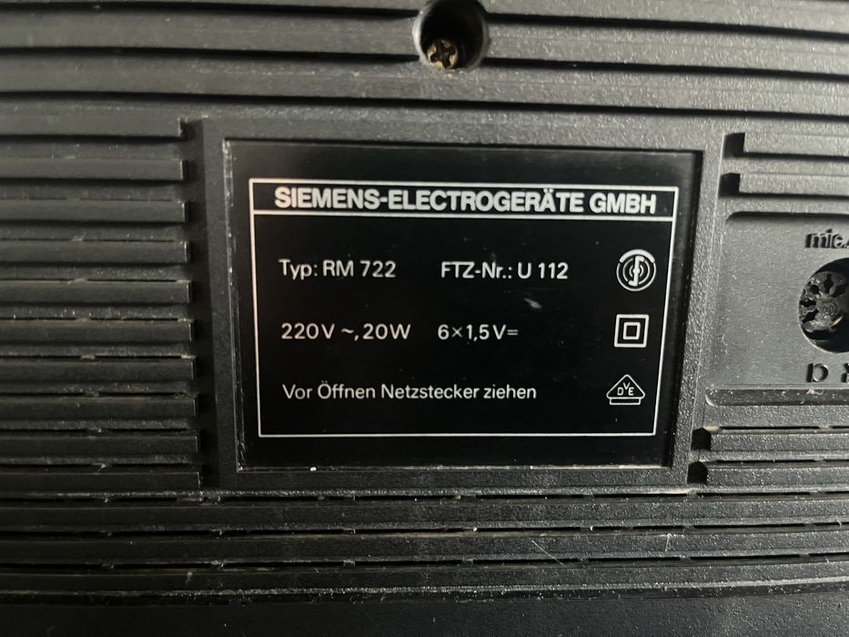 Radiocasetofon SIEMENS CLUB 722