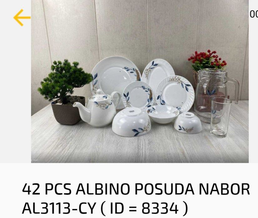 Idish nabor 42 pcs bayramga zoʻr sovgʻa