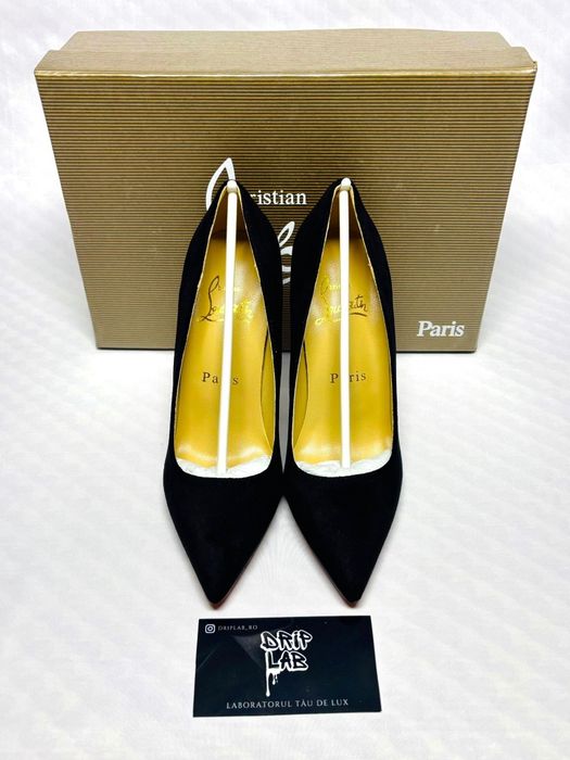 Tocuri Louboutin piele întoarsă 10cm