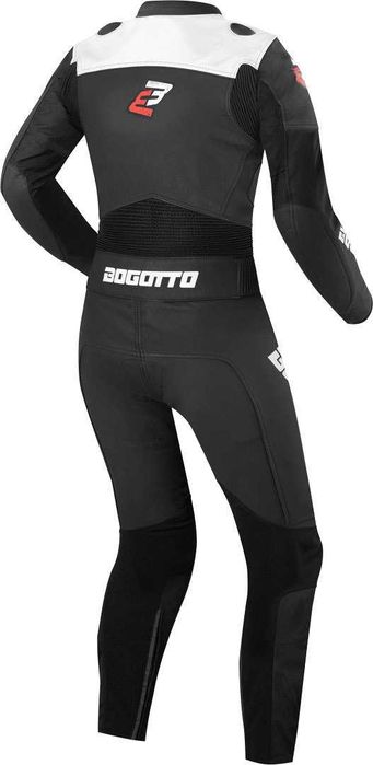 НОВ Дамски Кожен Мото Екип BOGOTTO Losail BLACK WHITE Номер 36, 38