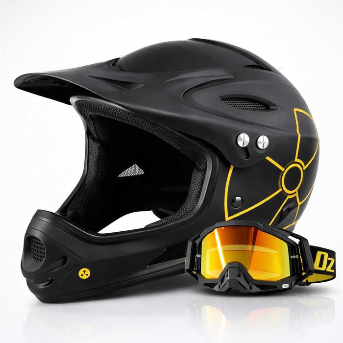 Кросова каска M-WAVE, Full Face, EN, Тегло: 870г, Размер: M/L