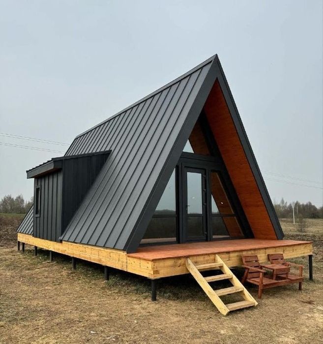 Proiectam și construim cabane A Frame din lemn