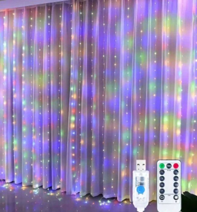 Новая, в упаковке, шторная гирлянда