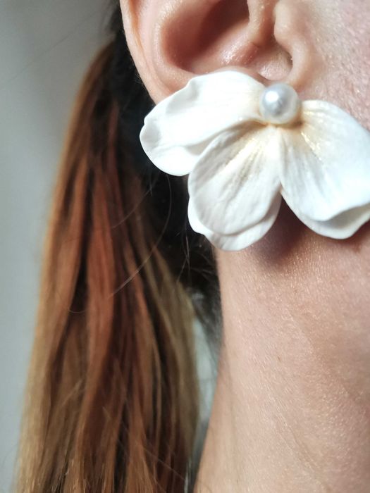 Cercei realizati manual din lut polimeric fimo