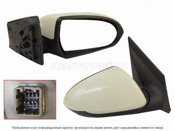 Зеркало HYUNDAI SOLARIS 17-20 RH обогрев, 5 контактов Hyundai Solaris