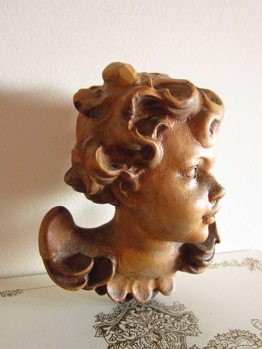 cadou rar Craciun Inger pazitor Heruvim handmade Germania 1960