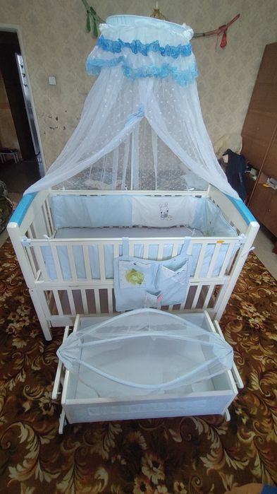 Продаю Детскую  КРОВАТКУ+Люлька НОВАЯ