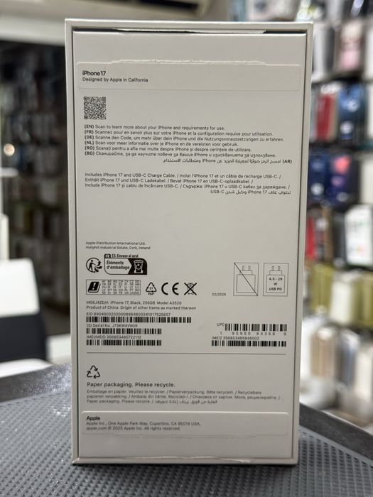 Apple iPhone 17,Black,256GB *ЧистоНов*2г Гаранция*