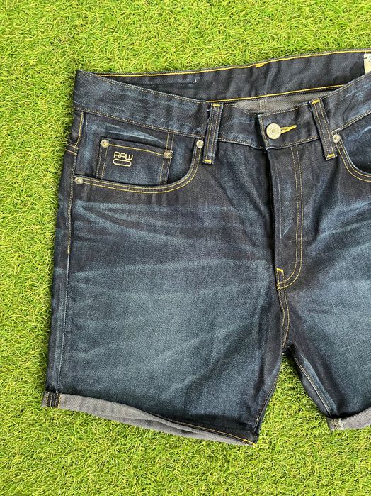 Мъжки дънки : G- Star RAW Denim Shorts 3301 Straight Fit Dark Aged