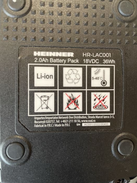 Filetanta/bormasina heinner 18v/noua