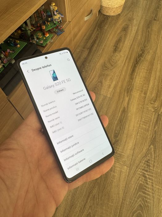 Samsung Galaxy S20 Fe 5G, memorie 128GB, 6GB RAM, alb, frumos