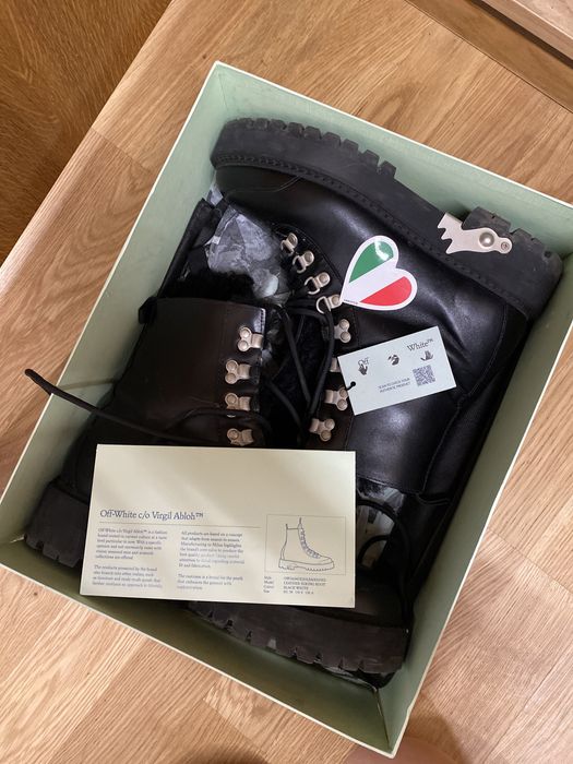 Кожени боти OFF WHITE