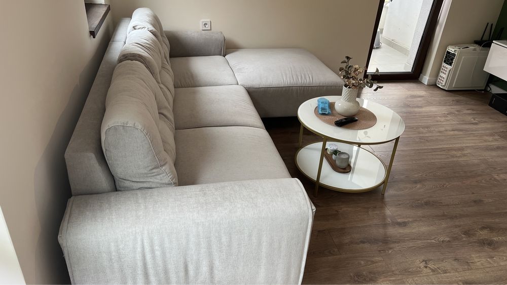 Диван с лежанка мека мебел