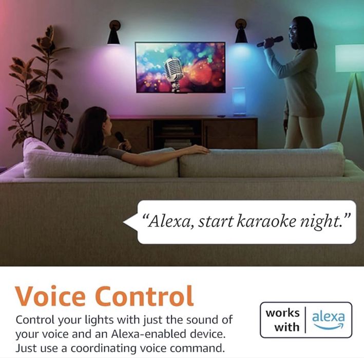 Bec LED inteligent, soclu E27, 8W, 2 buc