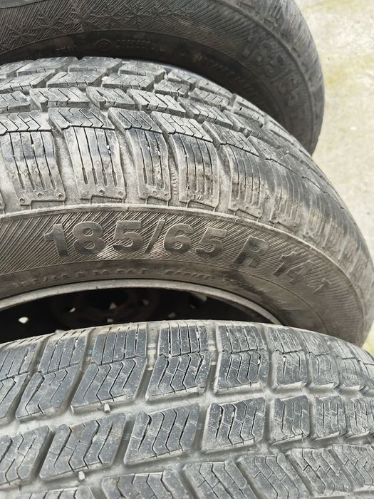 Продавам зимни гуми "Barum 14'' + метални джанти 5×100