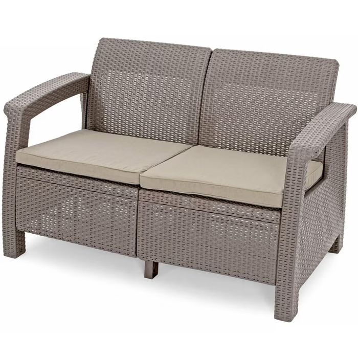 Set mobilier gradina Keter, 5 piese, perne, gri