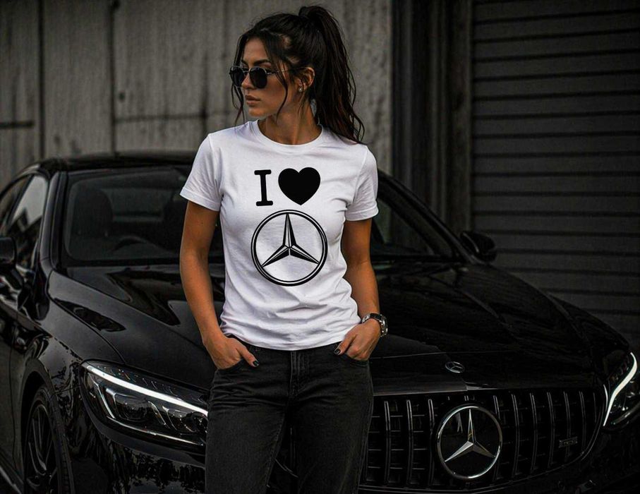 Мерцедес тениски мъжки и женски, 100% памук, от S до 5XL (цветове) (ПРОМО цена)