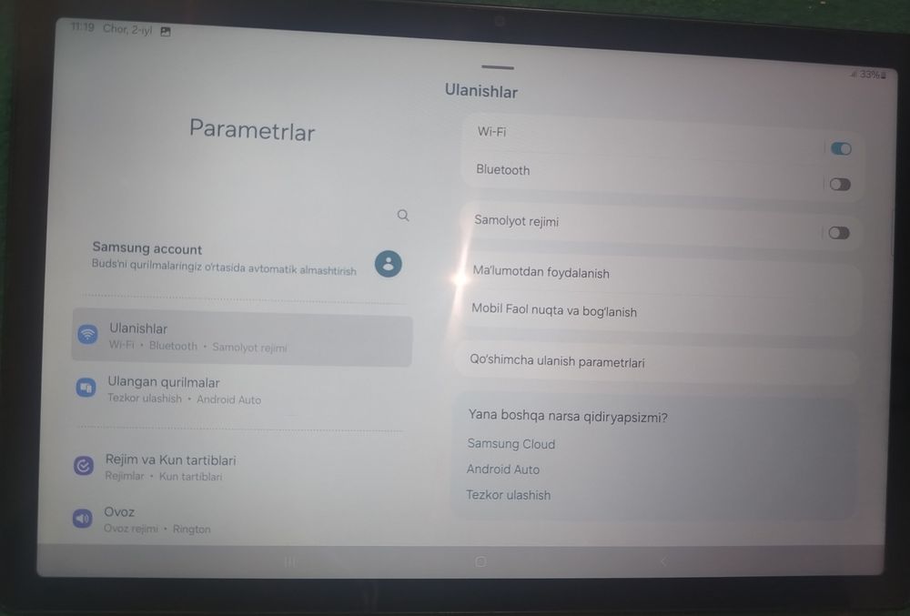 Galaxy Tab A8 plansheti