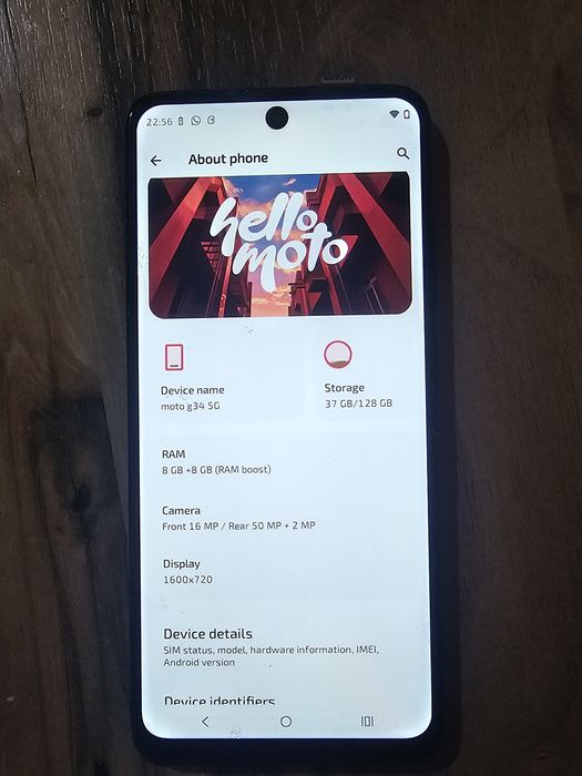 Motorola G34 5G – 8GB RAM + 8GB VRAM / 128GB ROM – ЧИСТО НОВ ЕКРАН!