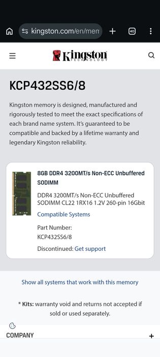 Vand Ram Kingston de 8gb si 4gb