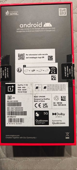 OnePlus 11 5G смартфон