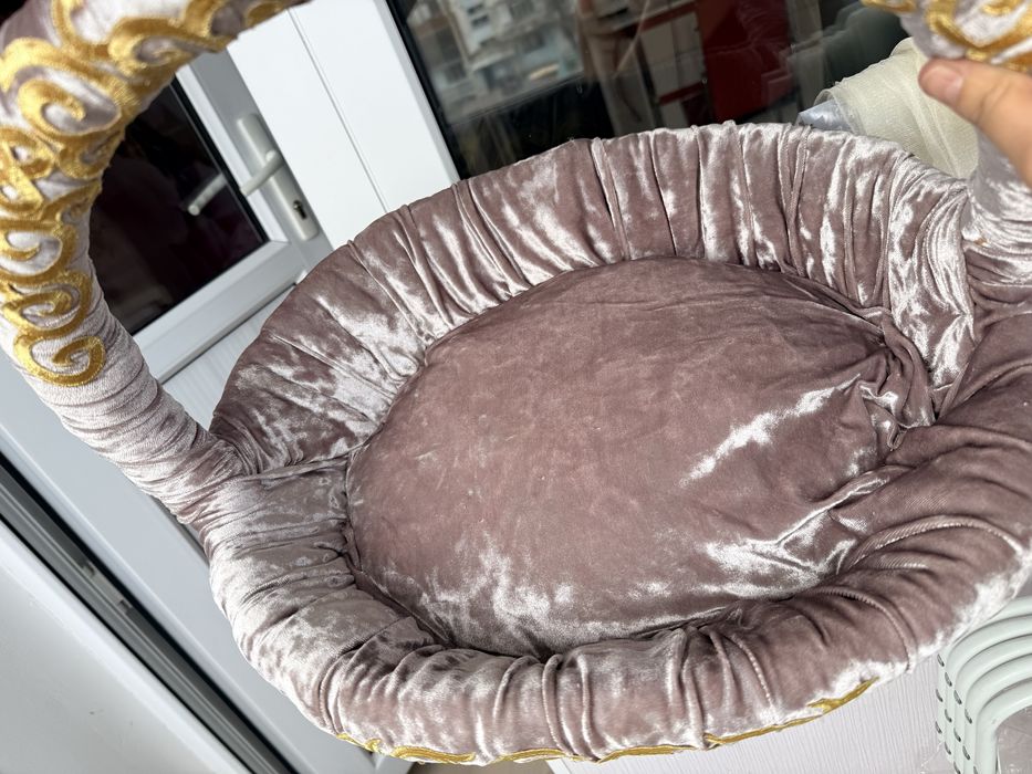 Корзина обшитая велюром