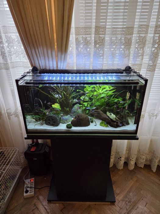 Аквариум за рибки със стойка