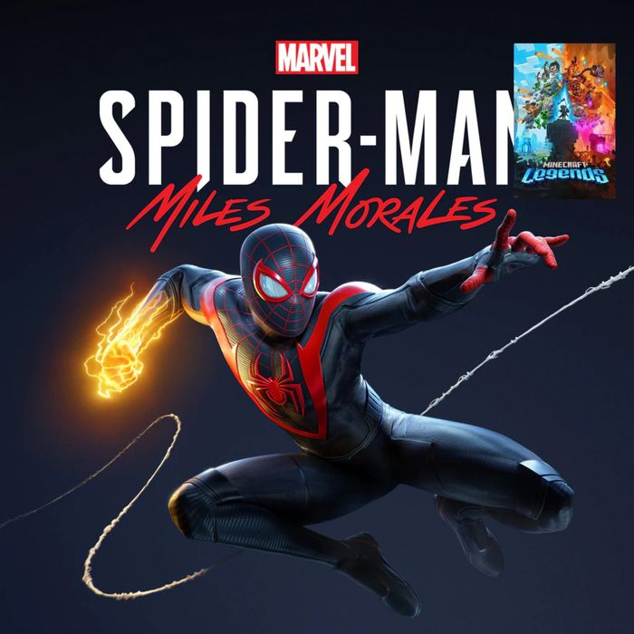 Комплект игр minecraft legends и spiderman miles morales