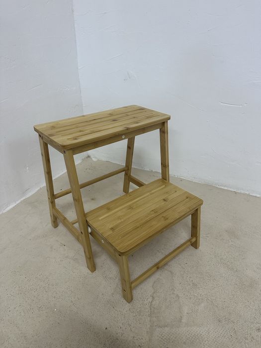 Сгъваема бамбукова табуретка, стълба с 2 стъпала COSTWAY