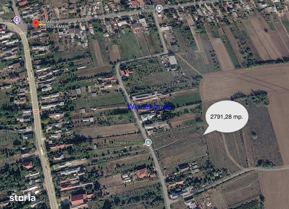 Vanzare teren 2800 mp.Crevedia Mare