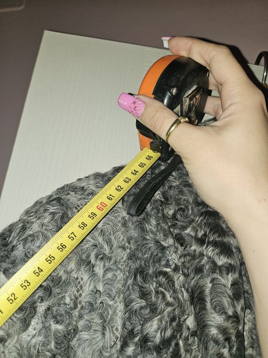 Haină de astrahan cu piele naturală