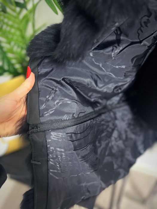 Blana din vulpe naturala model 4 in 1 (haina/vesta)