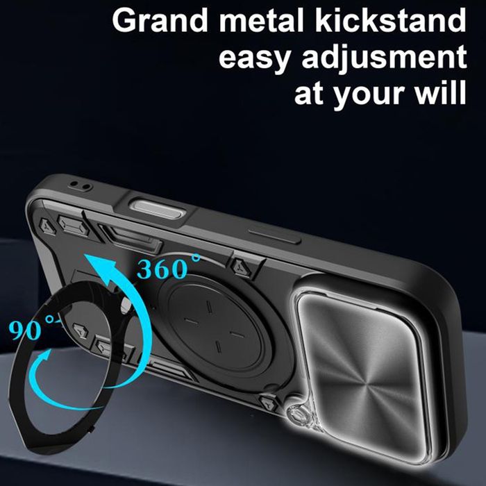 Apple iPhone 17/Pro/Max/Air/GIANT RING Удароустойчив кейс с пръстен