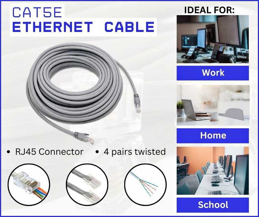 Интернет кабель (лан, сеть, lan) wifi uchun sim tezligi 1 gigabit