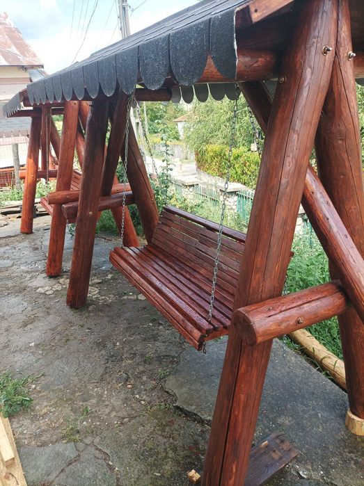 Leagăn tip balansoar din lemn masiv