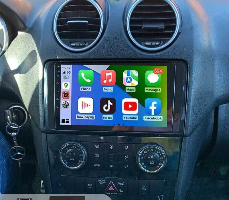 1-8GB Navigatie GPS Mercedes ML W164 X164 GL Carplay Android Auto QLED