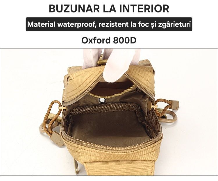 Borsetă Army piept/spate. Indestructibila. Waterproof. 3 culori.