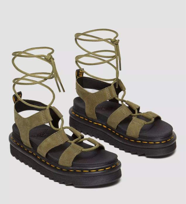 Sandale Dr Martens verzi, cu sireturi, marimea 39
