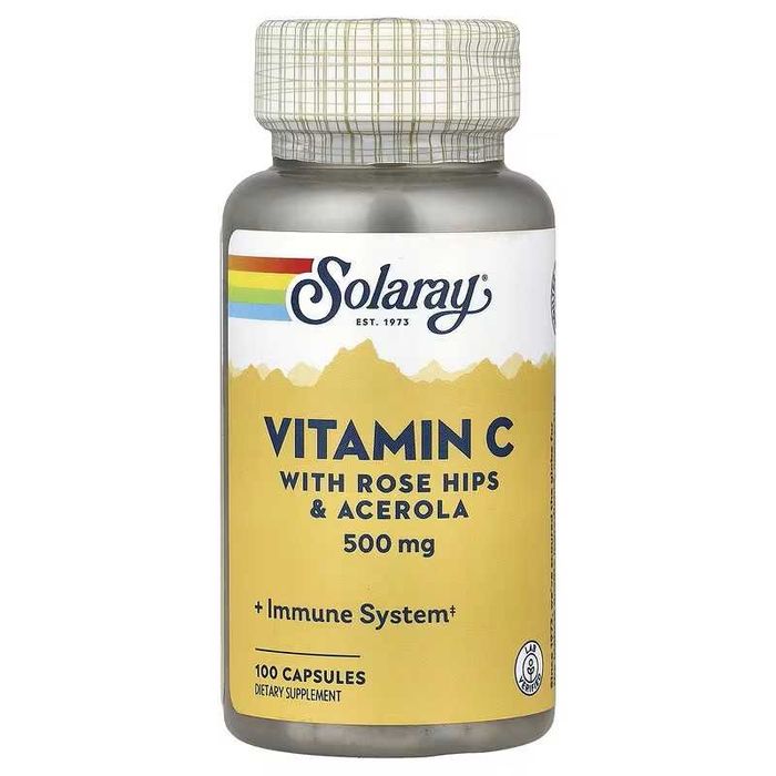 Solaray Vitamin C Rose Hips витамин C с шиповником