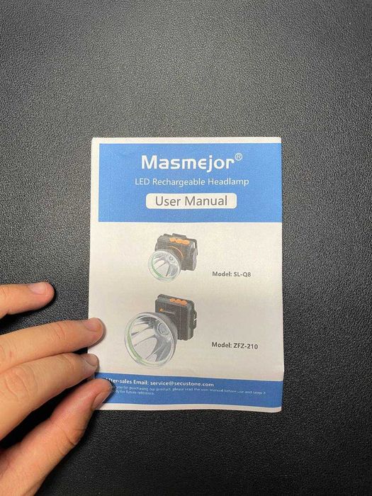 Lanternă frontală / Lanternă de cap – 8000lm, 9000mAh, 3 moduri, 30W