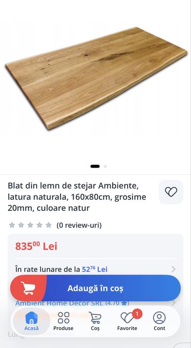 Scandura / blat masa stejar