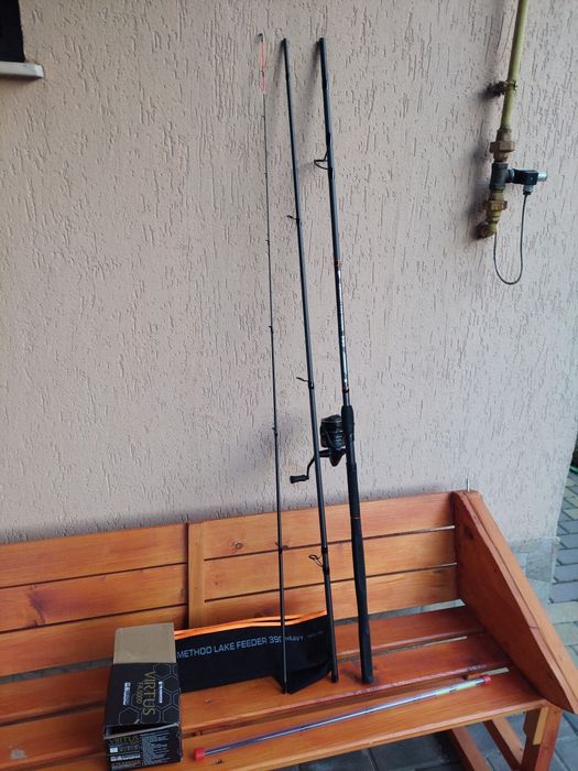 Combo feeder: lanseta benzar lake heavy 3.90m 150g, mulineta trabucco virtus 5000fa