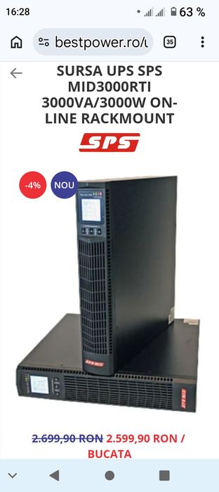 Vând sursă ups sps midi