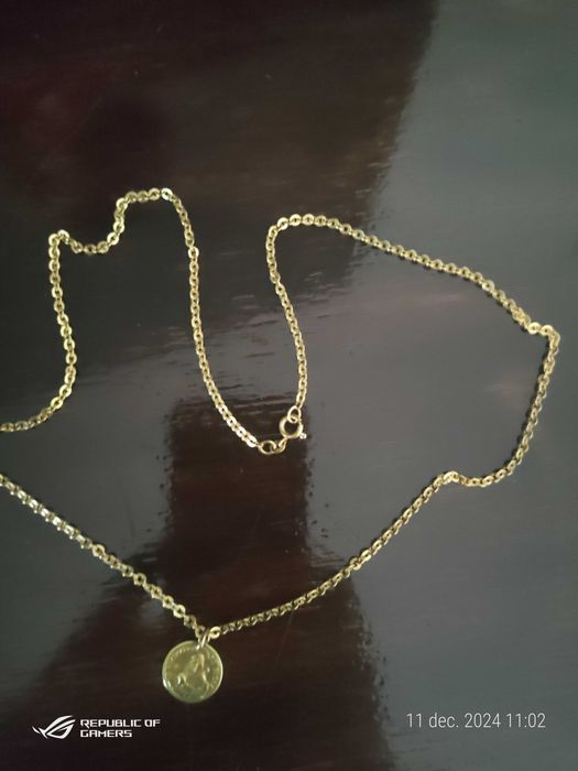 Aur 18 karate Italia 2 lanțuri și cercei