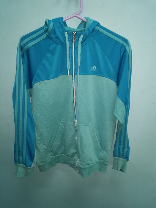 Adidas суичер с ленти през качулката - М