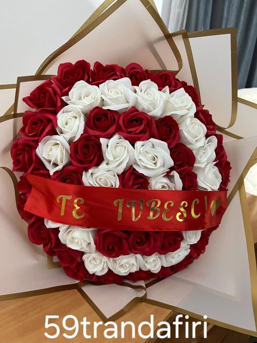 Buchet flori din sapun