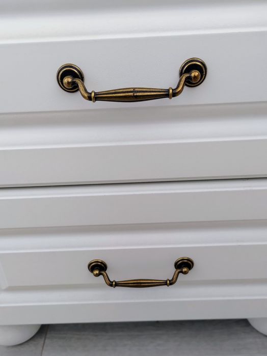 Maner mobila pt. sertar sau usa dulap, metal, antic, satinat, M4x96mm