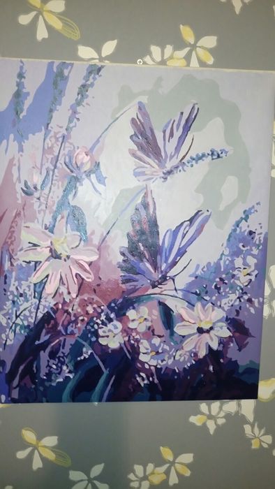 Пролет в лилаво - картина с маслени бои 40/50