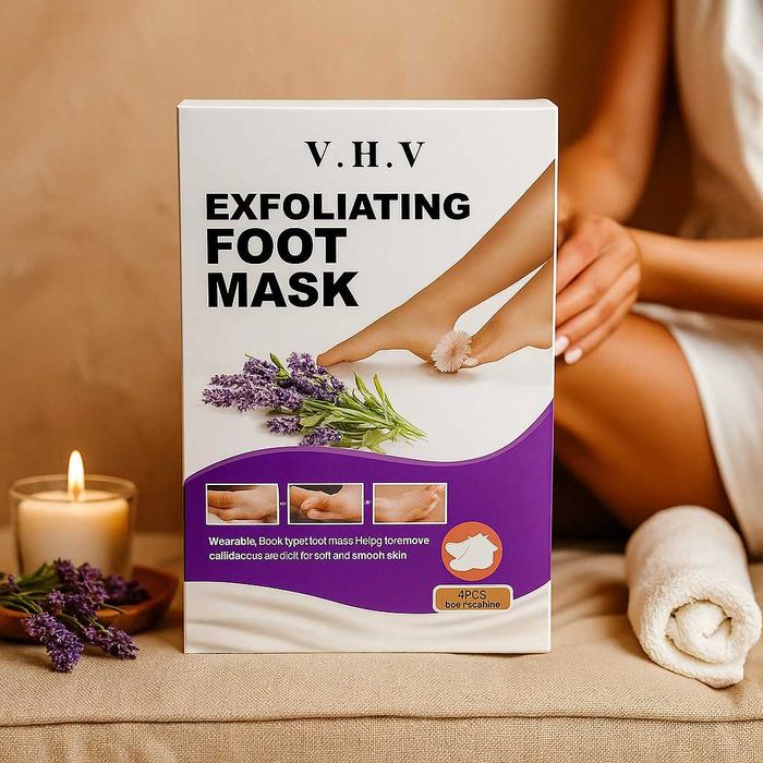 Ексфолираща маска за крака V.H.V премахва грубата кожа и мазолите само