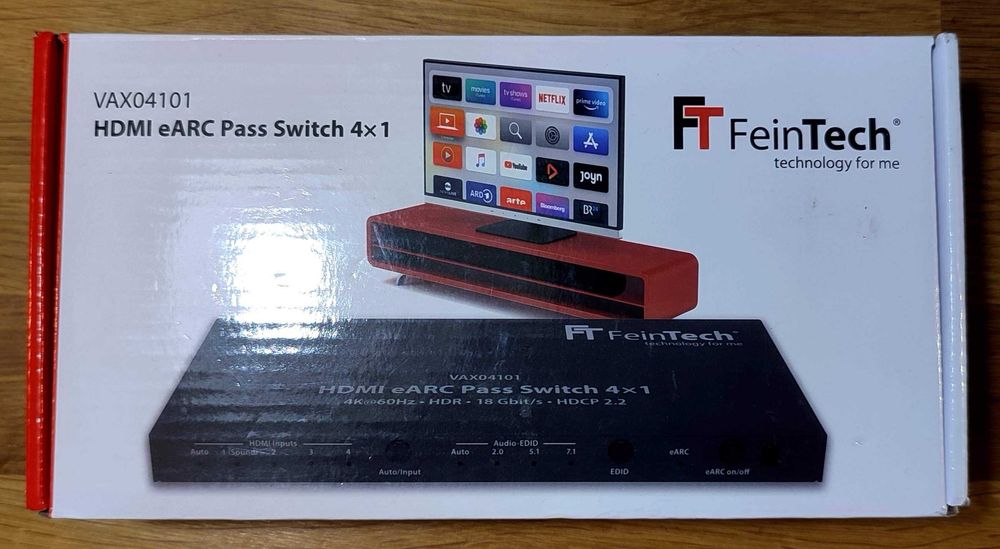 Switch HDMI 4K HDR eARC, 5 porturi - Dolby, DTS, 7.1
